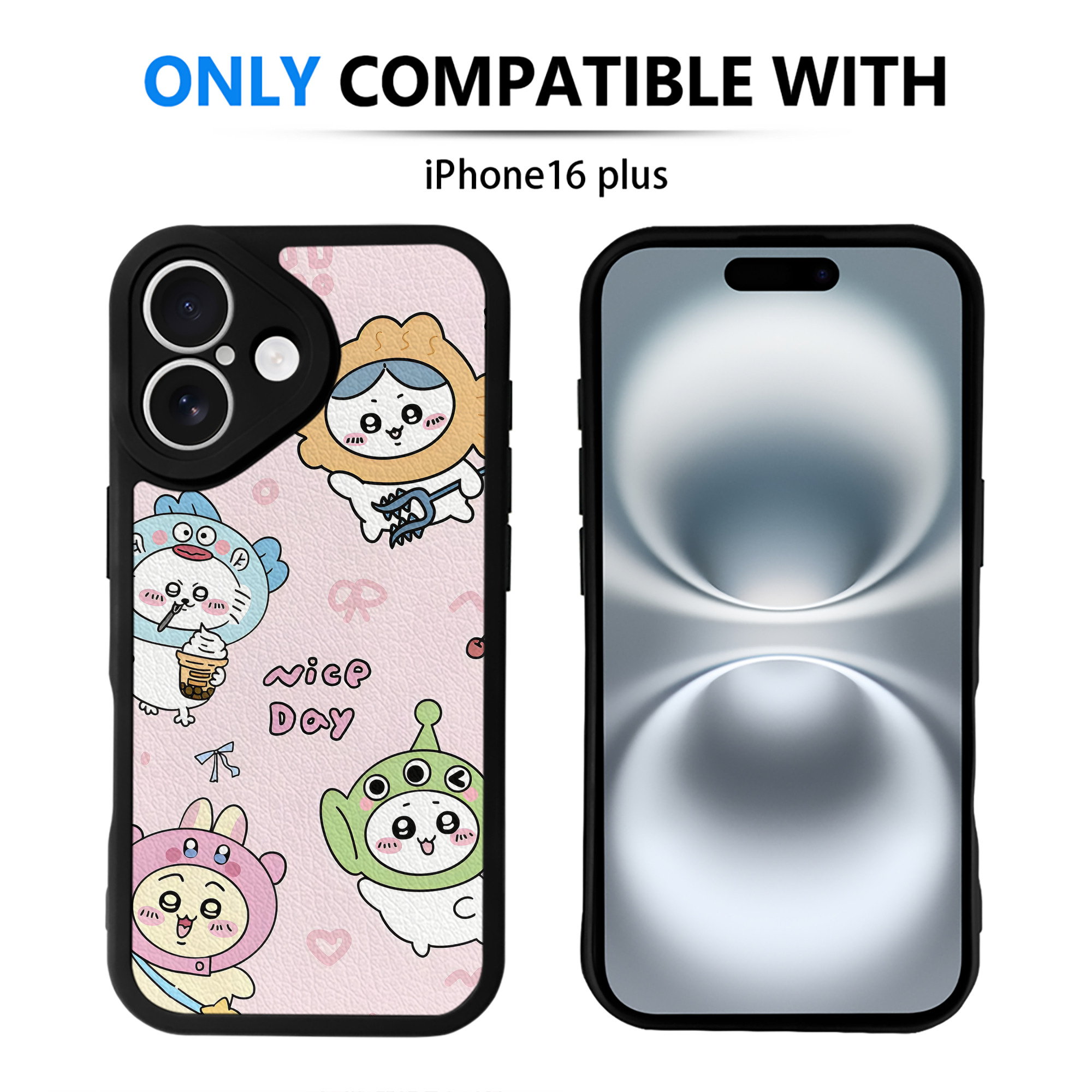 （画像用） ちいかわ Chii-kawa 【iPhone 16シリーズ対応】シリコンスマホケース（レザー調） 材質：シリコン